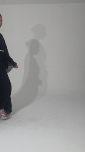 Kotor Siyah Abiye Elbise